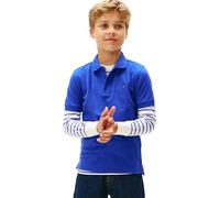 Tommy Hilfiger Boy's Flag Polo SS KB0KB09103 S/S Polo, Blau (Majesty Blue), 10 Jahre, Blau (Majesty Blue), 10 Jahre