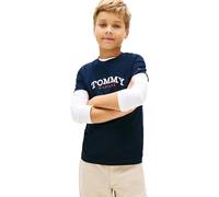 Tommy Hilfiger Boy's Monogram Graphic T-Shirt KB0KB10263 T-Shirts, Blau (Dark Night Navy), 16 Jahre