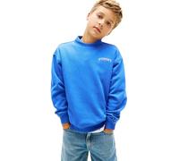 Sweatshirt TOMMY HILFIGER "MONOTYPE GRAPHIC SWEATSHIRT", Jungen, Gr. 14 (164), empire blau, Sweatware, Obermaterial: 80% Baumwolle, 20% Polyester, unifarben, regular fit normal, Rundhals, eingesetzt B