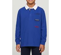 Tommy Hilfiger Boys Multi Print Polo Ls Majesty Blue Größe: 14 | Hemden Outlet | kids | Blau