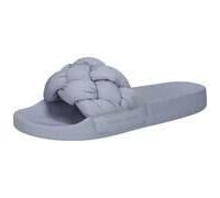 Pantolette TOMMY JEANS "TJW BRAIDED SLIDES", Herren, Gr. 40, hellblau, Textil, unifarben, Basic, Schuhe Pantolette, Sandale, Pantolette, Flat mit geflochtener Bandage (41585627-40) hellblau