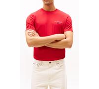 T-Shirt TOMMY HILFIGER "BRAND LOVE SMALL HILFIGER", Herren, Gr. M, medium rot, Single Jersey, Obermaterial: 100% Baumwolle, normal normal, Rundhals, Shirts T-Shirt, normale Passform, Rundhals, aus Jer