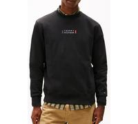 Sweatshirt TOMMY HILFIGER "BRAND LOVE", Herren, Gr. XL, schwarz, Sweatware, Obermaterial: 100% Baumwolle, regular fit, Rundhals, Rippbündchen, Sweatshirts Sweatshirt, regular fit, Rundhals (33512216-X