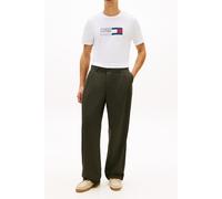 Tommy Hilfiger Herren T-Shirt Kurzarm Brand Love Text Box aus Baumwolle, Weiß (White), XL