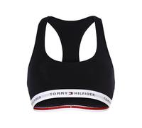 Sport-Bustier TOMMY HILFIGER UNDERWEAR Gr. M (38), N-Gr, blau (desert sky (dunkelblau)) Damen BHs Sport Bustiers mit Tommy Hilfiger Schriftzügen auf dem Unterbrustband (59357843-M)