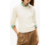 Tommy Hilfiger Cable Knit Crew Neck Jumper Calico Größe: L | Pullover Outlet | Damen
