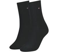 TOMMY HILFIGER Damensocken Doppelpack schwarz Größe 39-42