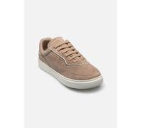 Plateausneaker TOMMY HILFIGER "CASUAL SUEDE SNEAKER", Damen, Gr. 39, grau (taupe), Veloursleder, sportlich, Schuhe, Freizeitschuh, Halbschuh, Schnürschuh mit seitlicher Logoprägung (52123026-39) taupe