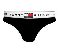 Tanga "CLASSIC THONG", Damen, Gr. L (40), schwarz, Jersey, Obermaterial: 90% Baumwolle, 10% Elasthan, TOMMY HILFIGER UNDERWEAR, kontrastfarbene Details, körpernah, Unterhosen Tanga, mit Logobund, Stre