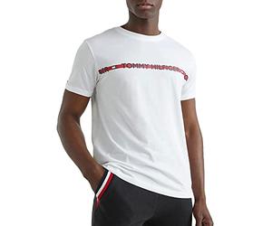 Tommy Hilfiger Cn Ss Tee Logo Kurzarm T-Shirts, Herren, Weiß (White), L
