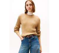 Tommy Hilfiger "CO CABLE C-NK LS SWEATER" Baumwolle, mit Zopfmuster (65065158-XXL) safari canvas