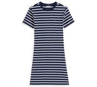 Tommy Hilfiger Damen Kleid New Cody Slim Short Dress aus Baumwolle, Mehrfarbig (Breton/ Dark Night Navy/ Ecu), L