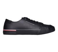 Tommy Hilfiger Herren Vulcanized Sneaker Core Corporate Leather Low Top, Schwarz (Black), 41