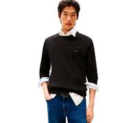 Tommy Hilfiger Strickpullover mit Logo-Stitching in Black, Größe S