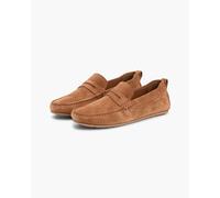 Slipper TOMMY HILFIGER "CORE HILFIEGR SUEDE DRIVER", Herren, Gr. 46, braun, Veloursleder, unifarben, Schuhe Slipper, Flats, Schlupfschuh in Mokassin-Optik (39219905-46) braun