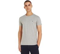 Tommy Hilfiger CORE STRETCH SLIM C-NECK TEE Kurzarm T-Shirts Herren, Grau (Light Grey Heather), XL