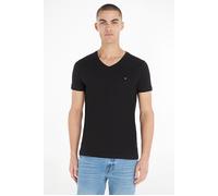 Tommy Hilfiger Core Stretch Slim Fit T-Shirt V-Ausschnitt schwarz, Einfarbig