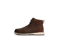 Schnürboots TOMMY HILFIGER "CORPORATE W LTH LACE BOOT", Herren, Gr. 45, dunkelbraun, Leder, Veloursleder, unifarben, Schuhe Schnürboots, Schnürstiefelette mit Ziernähten und Anziehlasche (51159817-45)