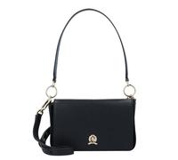 Tommy Hilfiger Crest Schultertasche Leder 21.5 cm black