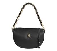 Umhängetasche TOMMY HILFIGER "TH FEMININE HALF MOON CROSSOVER" Gr. B/H/T: 24 cm x 16 cm x 7 cm, schwarz Damen Taschen Handtaschen mit Markenemblem vorne (49775255-0)