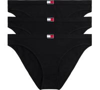 Slip "3 PACK BIKINI (EXT.SIZES)", Damen, Gr. XL (42/44), 3 Stk., schwarz (schwarz, schwarz, schwarz), Jersey, Obermaterial: 95% Baumwolle, 5% Elasthan, TOMMY HILFIGER UNDERWEAR, unifarben, körpernah,