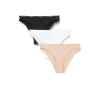 Tommy Hilfiger Damen 3er Pack Brazilian Slips mit Spitze, Mehrfarbig (Misty Blush / White / Black), XL