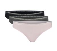 Tommy Hilfiger Damen 3er Pack Strings Lace Thong Tangas, Mehrfarbig (Pearly Pink/Dark Ash/Des Sky), XS