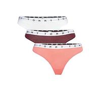 Tommy Hilfiger Damen 3P Thong Tangahöschen, Peach Dusk/Deep Rouge/White, S