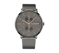 Tommy Hilfiger Damen 40mm Multifunktions-Quarz-Uhr - Graues Zifferblatt, Armband aus Edelstahl-Mesh, 3 Hilfszifferblätter, 3ATM Wasserdicht - 1781945