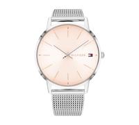 Tommy Hilfiger Damen 40mm Quarzuhr - Blush Sunray Zifferblatt, Edelstahl-Mesh-Armband - 1782244