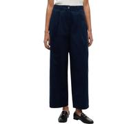 Chinohose TOMMY HILFIGER "COTTON BARREL CHINO", Damen, Gr. 46, N-Gr, schwarz night navy, Web, Obermaterial: 100% Baumwolle, unifarben, regular fit lang, Hosen Chinohose, Baumwolle, Barrel Fit (6226746