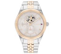 Tommy Hilfiger Damen-Armbanduhr mit leichtem Nelken-Zifferblatt, ionenplattiertes Nelkenarmband, Stahl