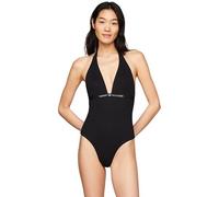 Tommy Hilfiger Damen Badeanzug Halter One Piece Neckholder, Schwarz (Black), S