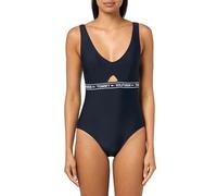 Tommy Hilfiger Damen-Badeanzug mit Schlüsselloch-Logo, einteiliger Badeanzug, Kapitän des Himmels (Sky Captain), XS