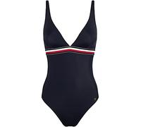 Tommy Hilfiger Damen Badeanzug One-Piece Plunge-RP Gr. XS Blau UW0UW02700DW5