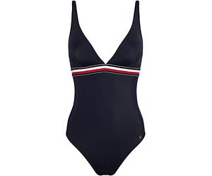 Tommy Hilfiger Damen Badeanzug One-Piece Plunge-RP Gr. XS Blau UW0UW02700DW5