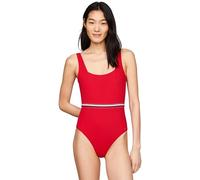 Tommy Hilfiger Damen Badeanzug One Piece Tiefer Rücken, Rot (Primary Red), XL