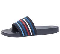 Tommy Hilfiger Damen Badeschuhe Global Stripes Pool Slide Badelatschen, Blau (Space Blue), 36