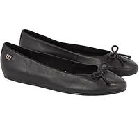 Tommy Hilfiger Damen Ballerinas Essential Leather Elegant, Schwarz (Black), 37