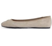 Tommy Hilfiger Damen Ballerina aus Wildleder, taupe, Gr. 37EU