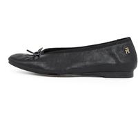 Tommy Hilfiger Damen Ballerinas Soft Leather mit Schleife, Schwarz (Black), 41