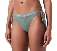 Tommy Hilfiger Damen Bikinihose Seitliche Schnürung Side Tie Cheeky Bikini Sport, Mehrfarbig (Stonewash Green), L