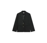 Kurzblazer TOMMY HILFIGER "NEW ESS LINEN REG SB BLAZER", Damen, Gr. 40, schwarz, Web, Obermaterial: 76% Leinen, 24% Lyocell, unifarben, gerade normal, Blazer Kurzblazer, mit aufgesetzten Taschen (2038