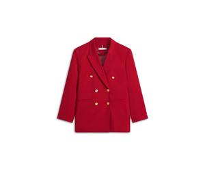 Tommy Hilfiger Damen Blazer aus Wollmischung, rot, Gr. 34