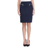 Tommy Hilfiger Damen Pencil Knee-Length Skirts for Women with Flattering Fit Rock, Mitternacht/Ausflug, einfarbig (Midnight//Getaway Solids), 40