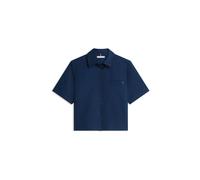 Tommy Hilfiger Damen Bluse aus Bio-Baumwolle, marine, Gr. XL