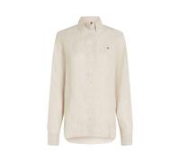 Tommy Hilfiger Damen Bluse aus Leinen Regular Fit, sand, Gr. 38