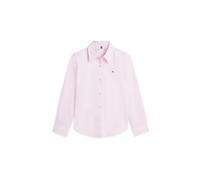 Shirtbluse TOMMY HILFIGER "ESS POPLIN REGULAR SHIRT", Damen, Gr. 38, lila powder, Web, Obermaterial: 97% Baumwolle, 3% Elasthan, unifarben, regular fit Po-bedeckend, Blusen (44556454-38) lila powder