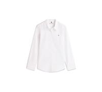 Shirtbluse TOMMY HILFIGER "ESS POPLIN REGULAR SHIRT", Damen, Gr. 44, th optic weiß, Web, Obermaterial: 97% Baumwolle, 3% Elasthan, unifarben, regular fit Po-bedeckend, Blusen (58964858-44) th optic we
