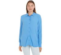 Tommy Hilfiger Damen Bluse Crepe Shirt Elegant, Blau (Blue Spell), 44